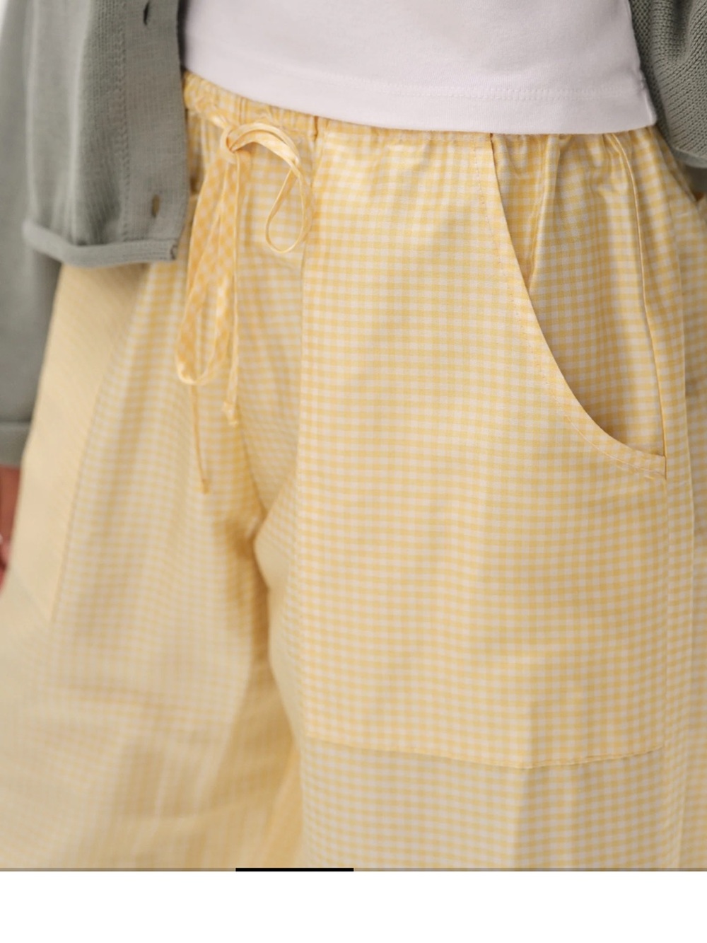 DONNI. Silk Taffeta Cargo Pant Butter Gingham size S - Picture 4 of 6